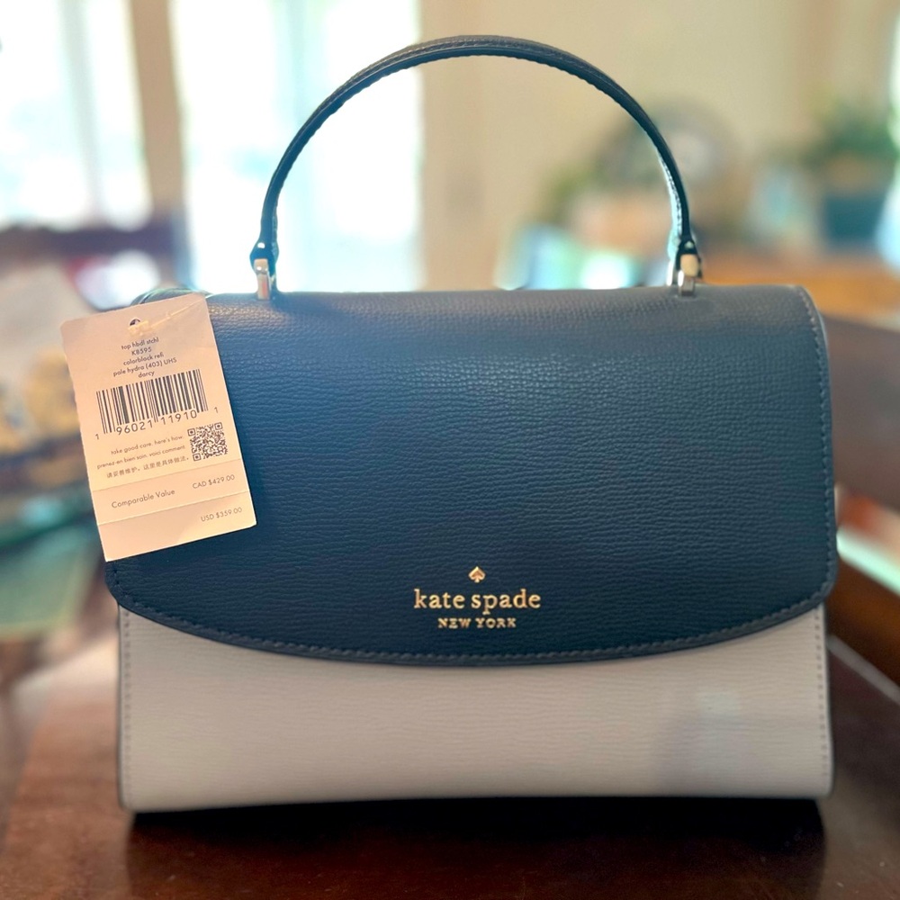 Kate Spade Blue and White Satchel